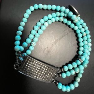 Johnny Was Turquoise and silver bracelet